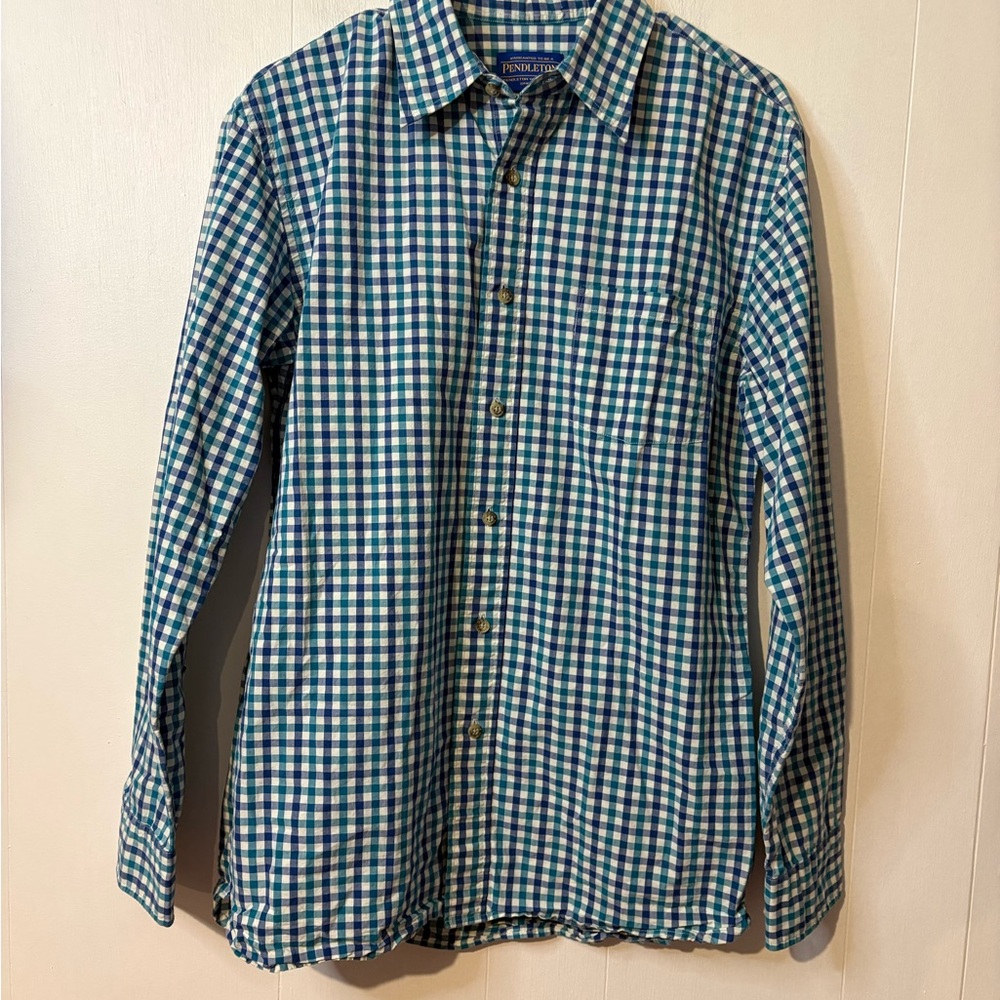 Pendleton Blue and White Checkered Shirt